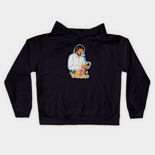 Man hear music design Kids Hoodie